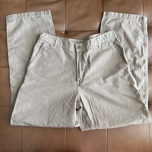 Carhartt Men's Khaki Straight-Leg Pants 36/32 EUC
